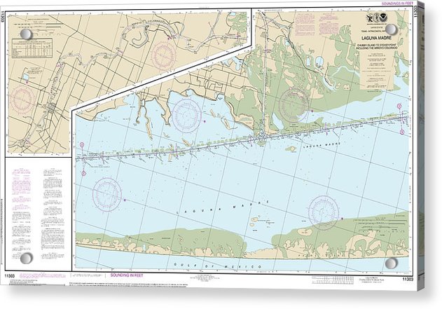 Nautical Chart-11303 Intracoastal Waterway Laguna Madre - Chubby Island-stover Point, Including The Arroyo Colorado - Acrylic Print