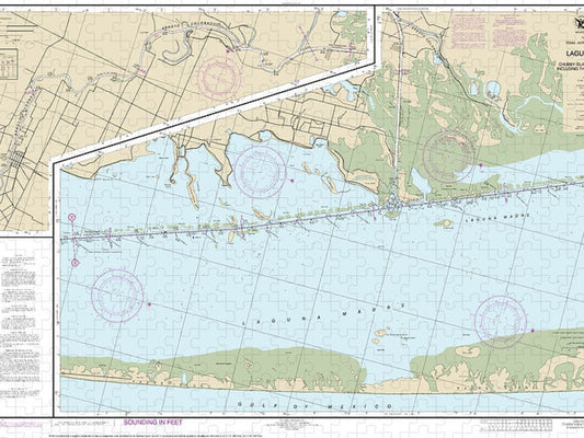 Nautical Chart 11303 Intracoastal Waterway Laguna Madre Chubby Island Stover Point, Including The Arroyo Colorado Puzzle