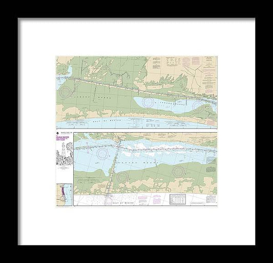 A beuatiful Framed Print of the Nautical Chart-11306 Intracoastal Waterway Laguna Madre Middle Ground-Chubby Island by SeaKoast