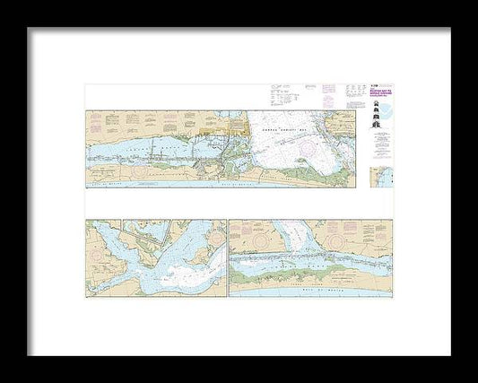 Nautical Chart-11308 Intracoastal Waterway Redfish Bay-middle Ground - Framed Print