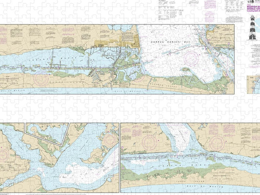 Nautical Chart 11308 Intracoastal Waterway Redfish Bay Middle Ground Puzzle