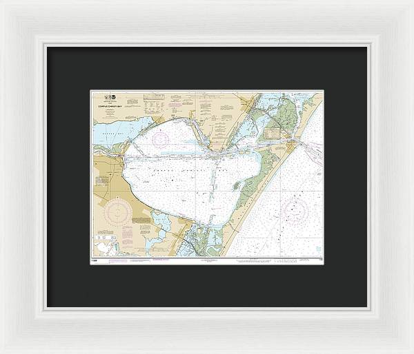 Nautical Chart-11309 Corpus Christi Bay - Framed Print