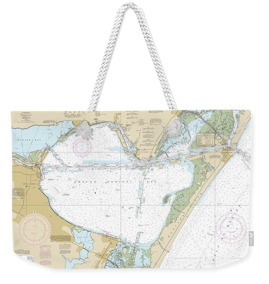 Nautical Chart-11309 Corpus Christi Bay - Weekender Tote Bag