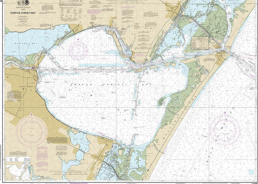 Nautical Chart-11309 Corpus Christi Bay - Puzzle