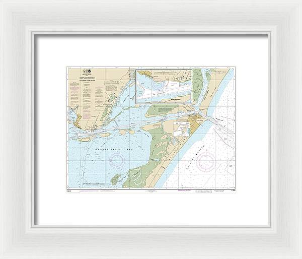 Nautical Chart-11312 Corpus Christi Bay - Port Aransas-port Ingleside - Framed Print