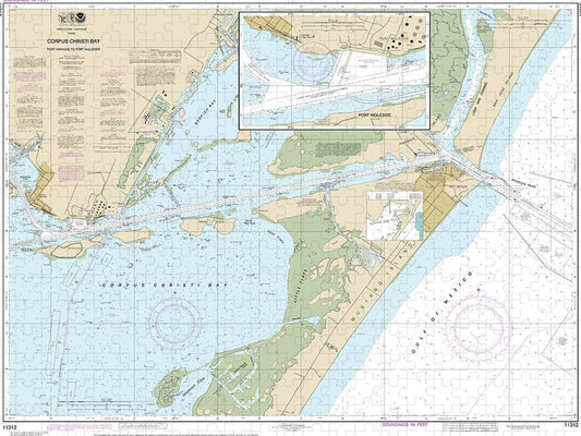 Nautical Chart 11312 Corpus Christi Bay Port Aransas Port Ingleside Puzzle