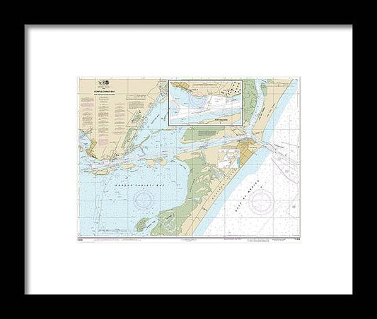 A beuatiful Framed Print of the Nautical Chart-11312 Corpus Christi Bay - Port Aransas-Port Ingleside by SeaKoast