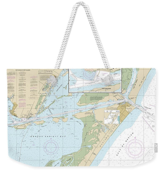 Nautical Chart-11312 Corpus Christi Bay - Port Aransas-port Ingleside - Weekender Tote Bag