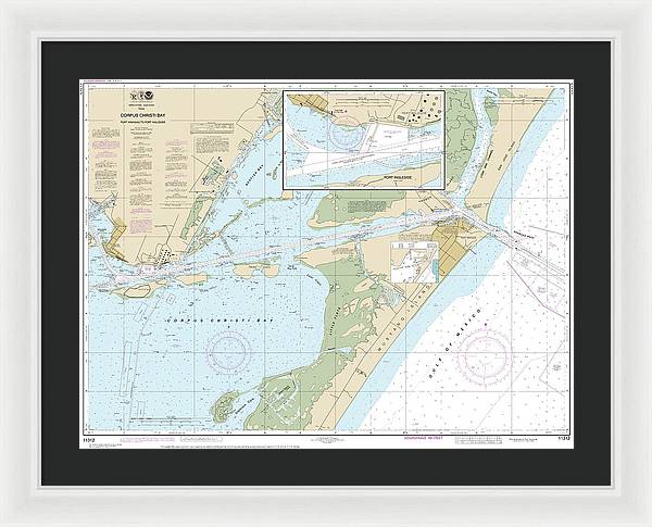 Nautical Chart-11312 Corpus Christi Bay - Port Aransas-port Ingleside - Framed Print