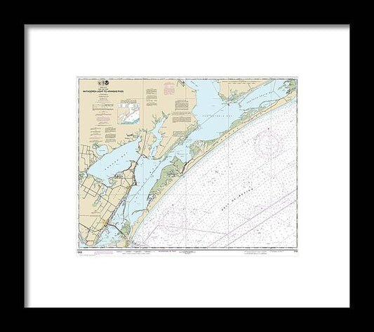 Nautical Chart-11313 Matagorda Light-aransas Pass - Framed Print