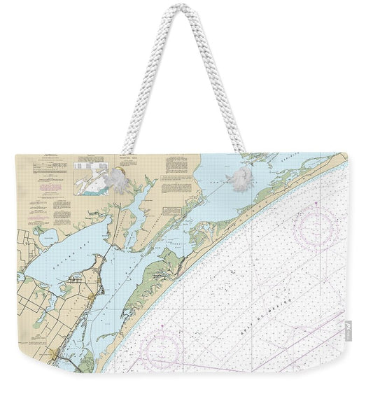 Nautical Chart-11313 Matagorda Light-aransas Pass - Weekender Tote Bag