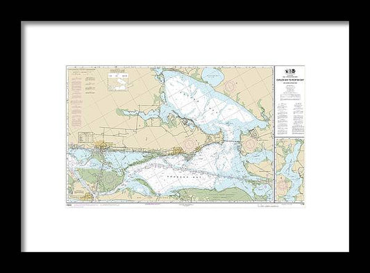 A beuatiful Framed Print of the Nautical Chart-11314 Intracoastal Waterway Carlos Bay-Redfish Bay, Including Copano Bay by SeaKoast