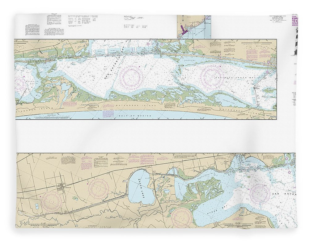 Nautical Chart-11315 Intracoastal Waterway Espiritu Santo Bay-carlos Bay Including San Antonio Bay-victoria Barge Canal - Blanket