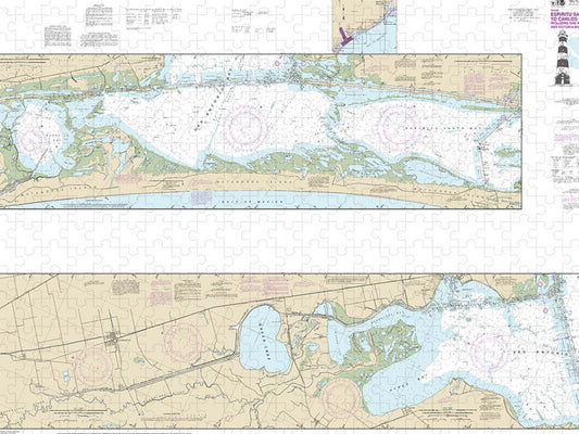 Nautical Chart 11315 Intracoastal Waterway Espiritu Santo Bay Carlos Bay Including San Antonio Bay Victoria Barge Canal Puzzle