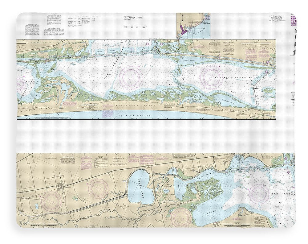 Nautical Chart-11315 Intracoastal Waterway Espiritu Santo Bay-carlos Bay Including San Antonio Bay-victoria Barge Canal - Blanket