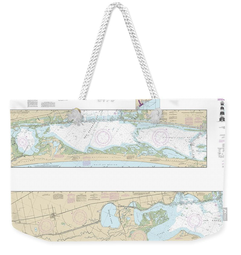 Nautical Chart-11315 Intracoastal Waterway Espiritu Santo Bay-carlos Bay Including San Antonio Bay-victoria Barge Canal - Weekender Tote Bag