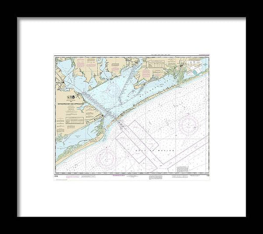 A beuatiful Framed Print of the Nautical Chart-11316 Matagorda Bay-Approaches by SeaKoast