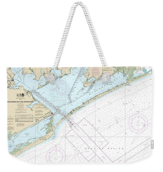 Nautical Chart-11316 Matagorda Bay-approaches - Weekender Tote Bag