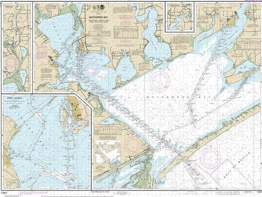 Nautical Chart 11317 Matagorda Bay Including Lavaca Tres Palacios Bays, Port Lavaca, Continuation Lavaca River, Continuation Tres Palacios Bay Puzzle