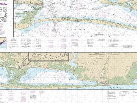 Nautical Chart 11319 Intracoastal Waterway Cedar Lakes Espiritu Santo Bay Puzzle