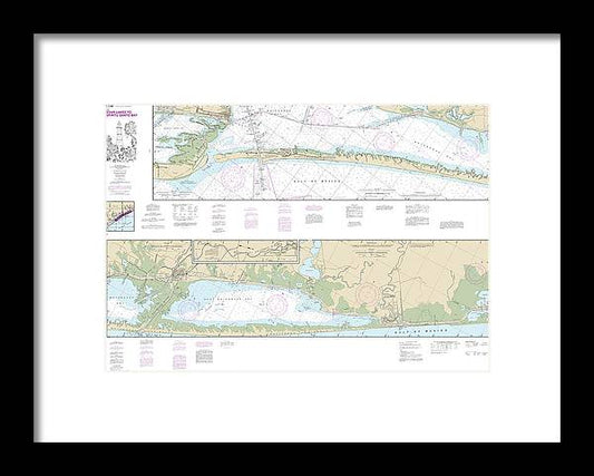 A beuatiful Framed Print of the Nautical Chart-11319 Intracoastal Waterway Cedar Lakes-Espiritu Santo Bay by SeaKoast