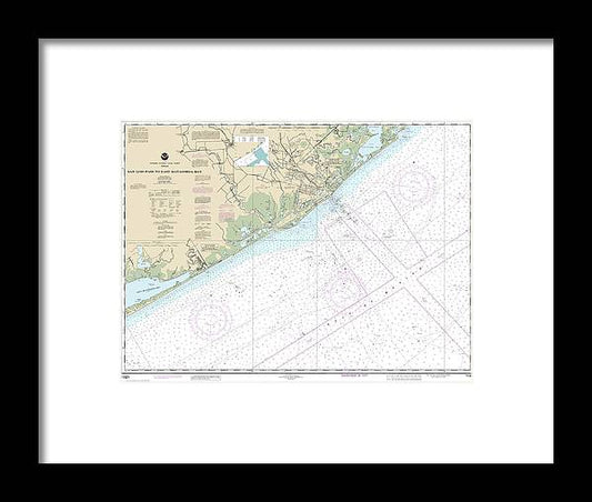 Nautical Chart-11321 San Luis Pass-east Matagorda Bay - Framed Print