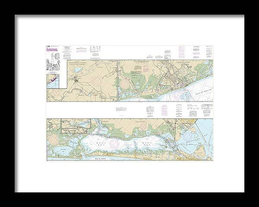 A beuatiful Framed Print of the Nautical Chart-11322 Intracoastal Waterway Galveston Bay-Cedar Lakes by SeaKoast