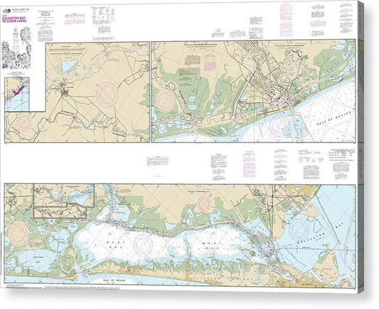 Nautical Chart-11322 Intracoastal Waterway Galveston Bay-Cedar Lakes  Acrylic Print