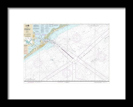 Nautical Chart-11323 Approaches-galveston Bay - Framed Print