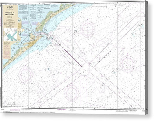 Nautical Chart-11323 Approaches-Galveston Bay  Acrylic Print
