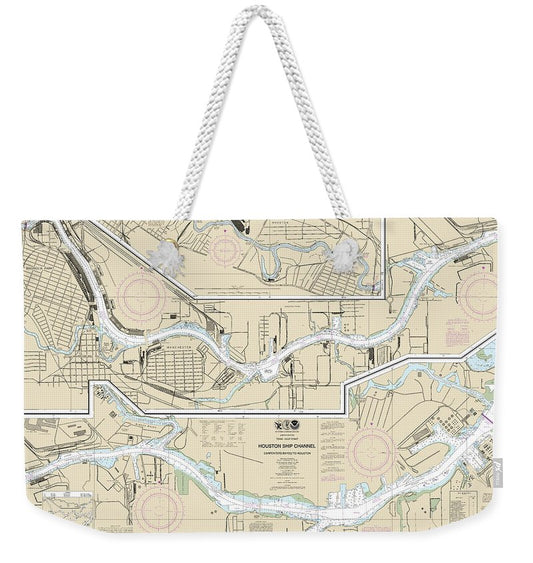 Nautical Chart-11325 Houston Ship Channel Carpenters Bayou-houston - Weekender Tote Bag