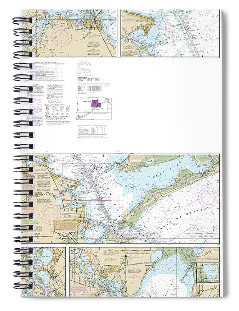 Nautical Chart 11326 Galveston Bay Spiral Notebook