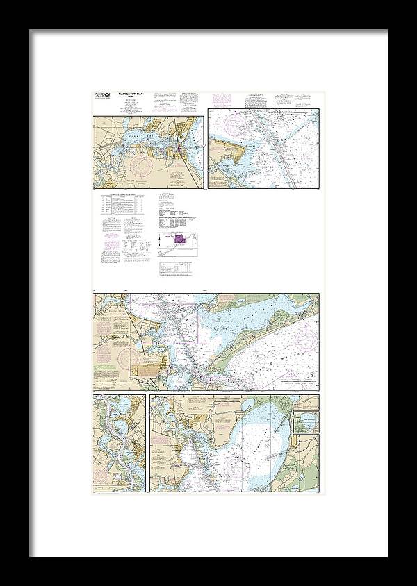 A beuatiful Framed Print of the Nautical Chart-11326 Galveston Bay by SeaKoast