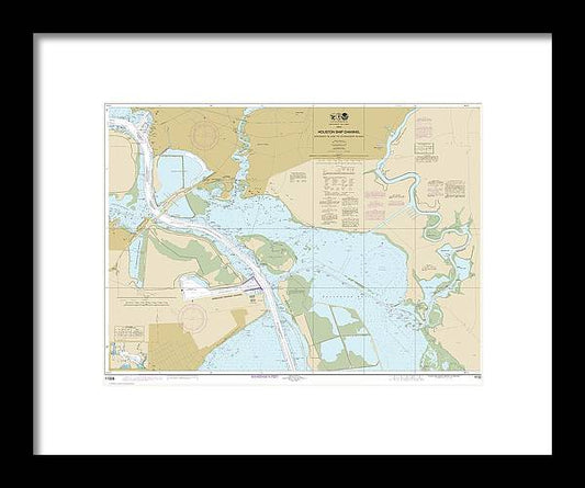 A beuatiful Framed Print of the Nautical Chart-11328 Houston Ship Channel Atkinson Island-Alexander Island by SeaKoast