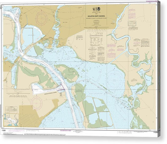 Nautical Chart-11328 Houston Ship Channel Atkinson Island-Alexander Island  Acrylic Print