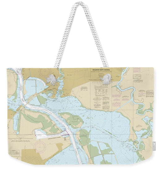 Nautical Chart-11328 Houston Ship Channel Atkinson Island-alexander Island - Weekender Tote Bag
