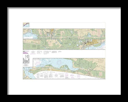 A beuatiful Framed Print of the Nautical Chart-11331 Intracoastal Waterway Ellender-Galveston Bay by SeaKoast