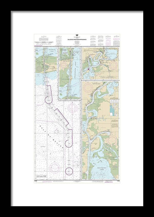 A beuatiful Framed Print of the Nautical Chart-11339 Calcasieu River-Approaches by SeaKoast