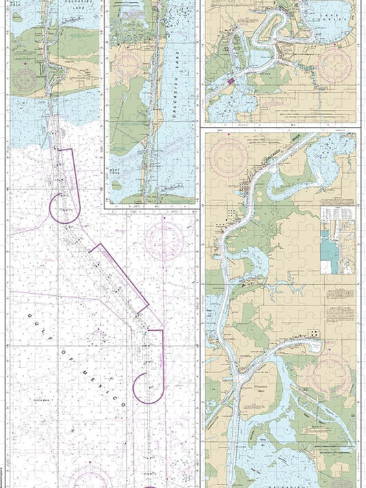 Nautical Chart 11339 Calcasieu River Approaches Puzzle