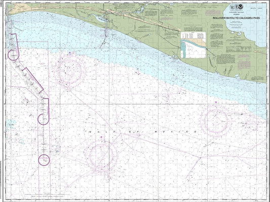 Nautical Chart 11344 Rollover Bayou Calcasieu Pass Puzzle