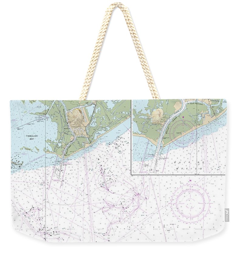 Nautical Chart-11346 Port Fourchon-approaches - Weekender Tote Bag