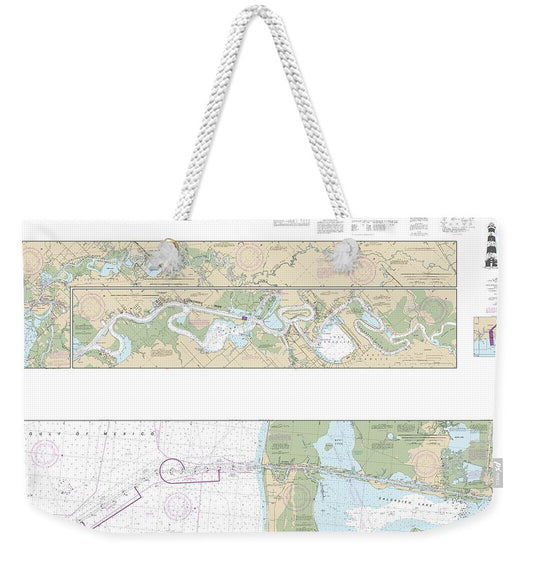 Nautical Chart-11347 Calcasieu River-lake - Weekender Tote Bag