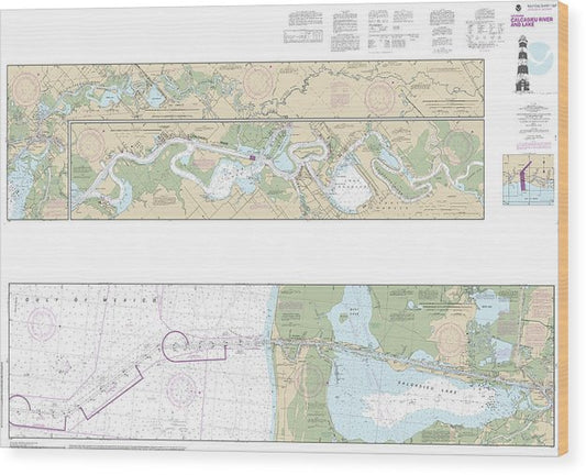 Nautical Chart-11347 Calcasieu River-Lake Wood Print