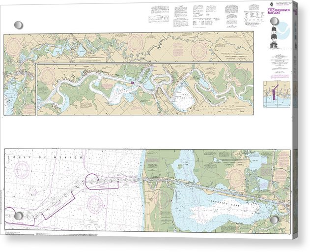 Nautical Chart-11347 Calcasieu River-lake - Acrylic Print