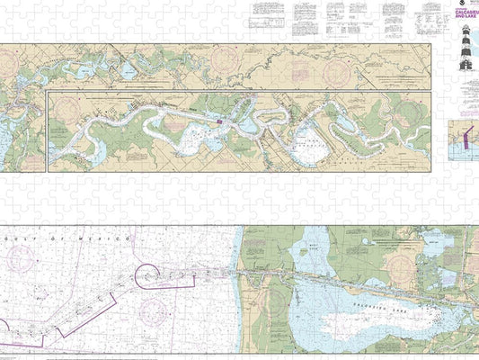 Nautical Chart 11347 Calcasieu River Lake Puzzle