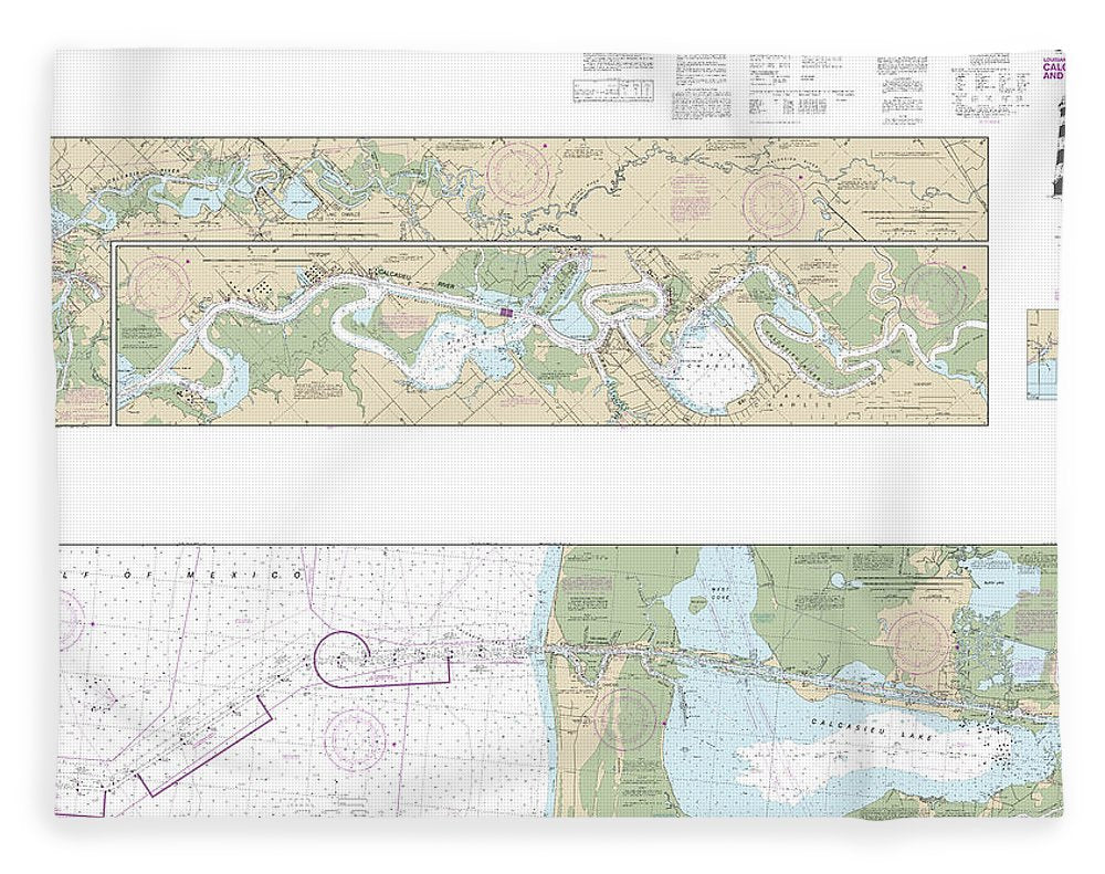Nautical Chart-11347 Calcasieu River-lake - Blanket