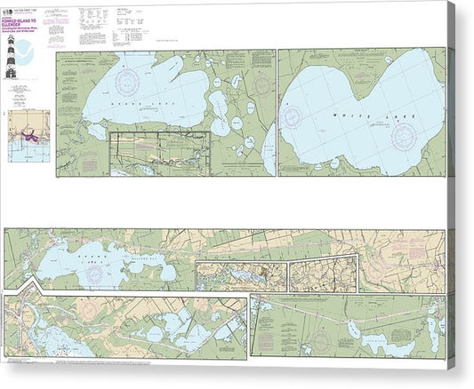 Nautical Chart-11348 Intracoastal Waterway Forked Island-Ellender, Including The Mermantau River, Grand Lake-White Lake  Acrylic Print
