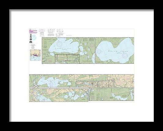 A beuatiful Framed Print of the Nautical Chart-11348 Intracoastal Waterway Forked Island-Ellender, Including The Mermantau River, Grand Lake-White Lake by SeaKoast