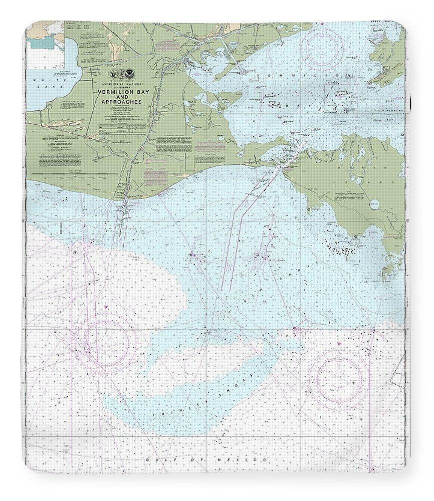 Nautical Chart-11349 Vermilion Bay-approaches - Blanket