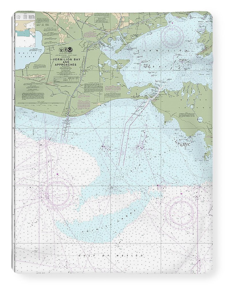 Nautical Chart-11349 Vermilion Bay-approaches - Blanket